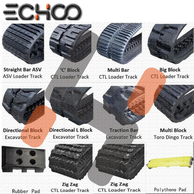 品質  ECHOO Rubber Tracks For Excavators Mini Diggers , Compact Track Loader 工場